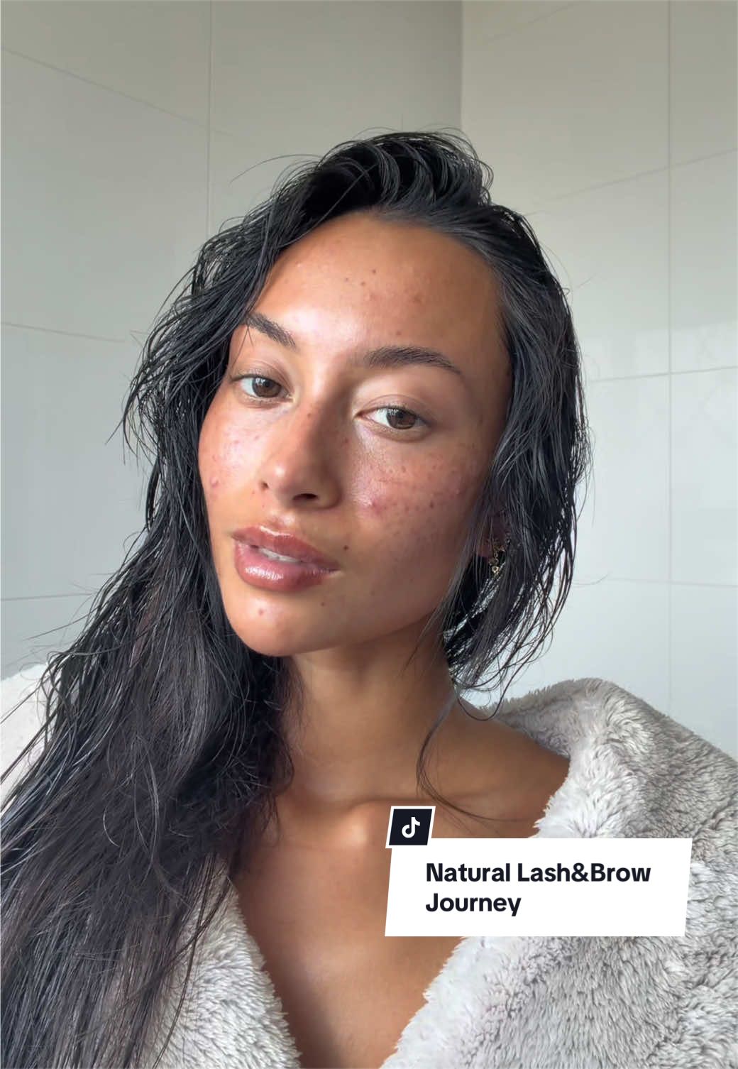 TikTok post by @jas.ewbank for Nanolash. Caption reads: [...] brows and lashes seriously thanks to....