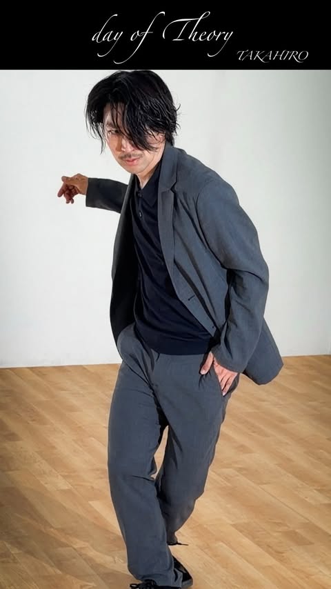 Instagram post by @takahiro_dancer for Theory. Caption reads: day of Theory @theory_jp [...].