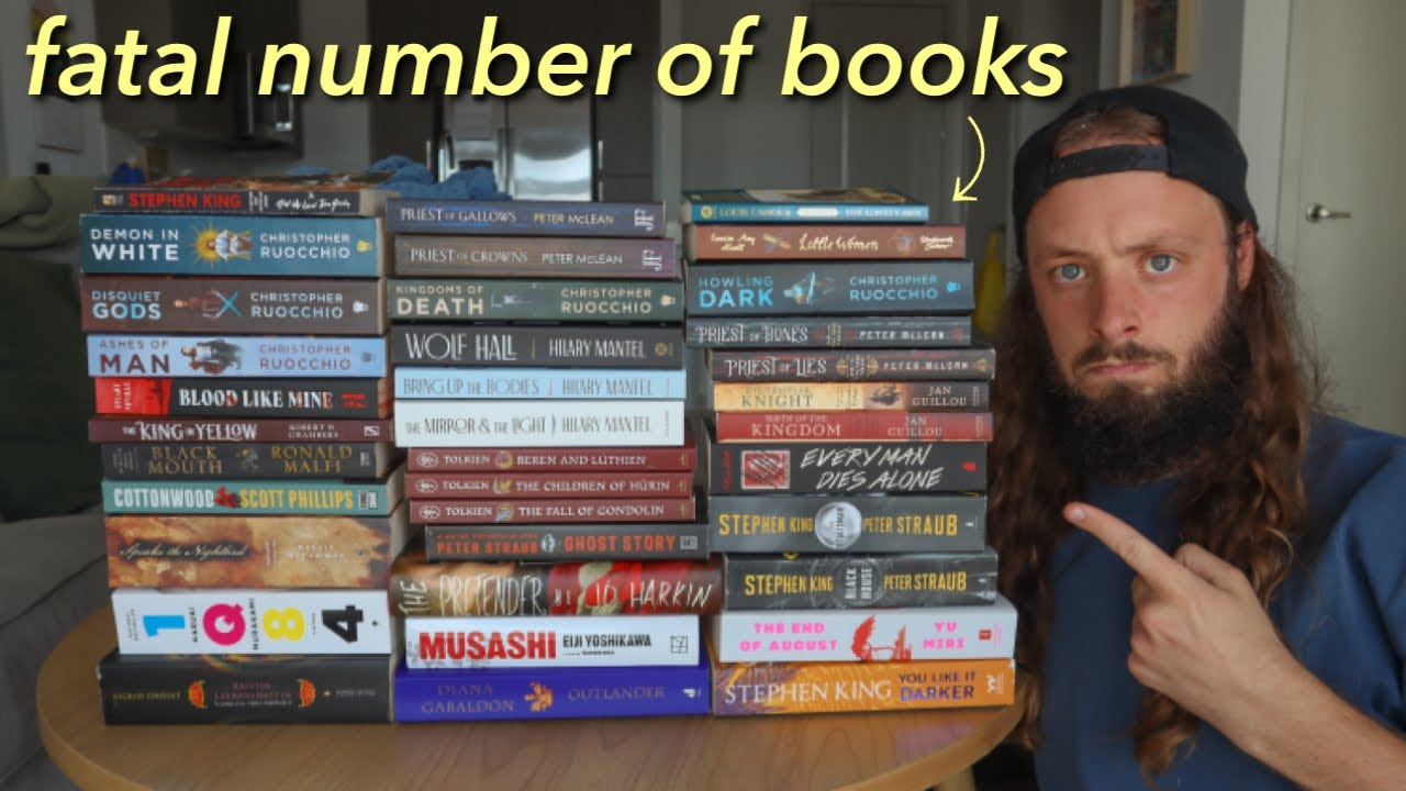 YouTube post by @iangubeli for BookoftheMonth. Caption reads: HUGE BOOK HAUL (because I have a problem).
