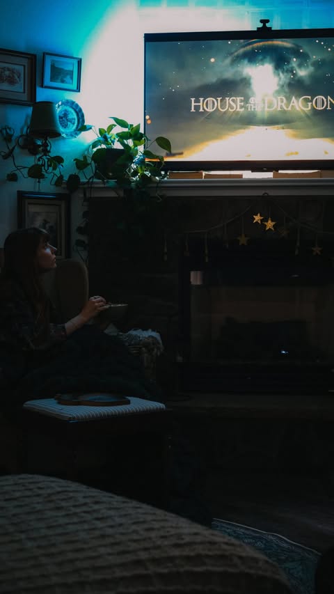 Instagram post by @cosyacademia for Govee. Caption reads: [...] your viewing experience! 𝘢𝘥| 🍿 ✨ The....