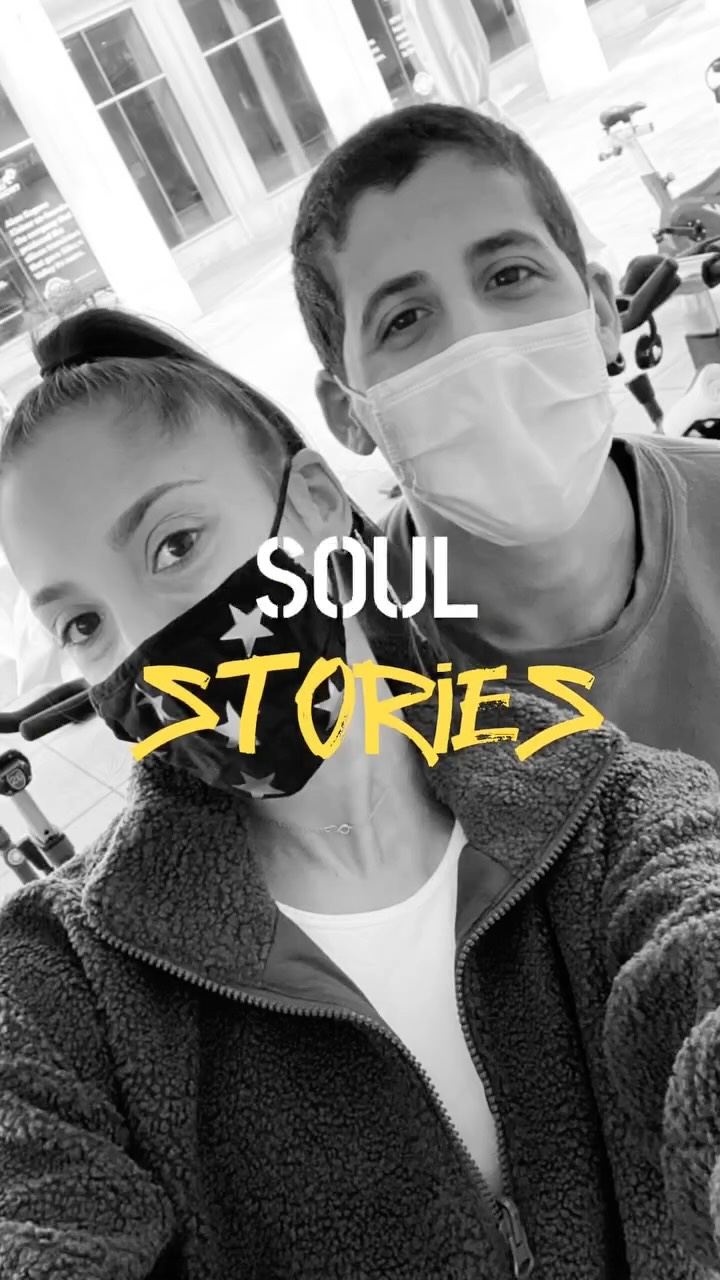 Instagram post by @kateturner for SoulCycle. Caption reads: Siblings who ride together, no matter the....