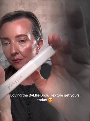 TikTok post by @urshg1979 for byellie. Caption reads: I am LOVING the ByEllie Brow Texture! 🤎✨ It’s....