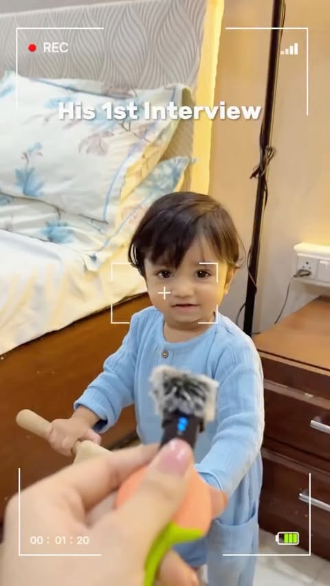 Instagram post by @deepikasinha03 for Johnson’s Baby. Caption reads: [...] ♥️👶✨ His skin care secret? Johnson’s Baby....
