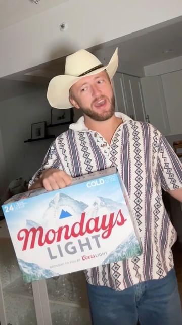 Instagram post by @dangerbean_55 for Coors Light. Caption reads: Sometimes the best gift you can give someone with....