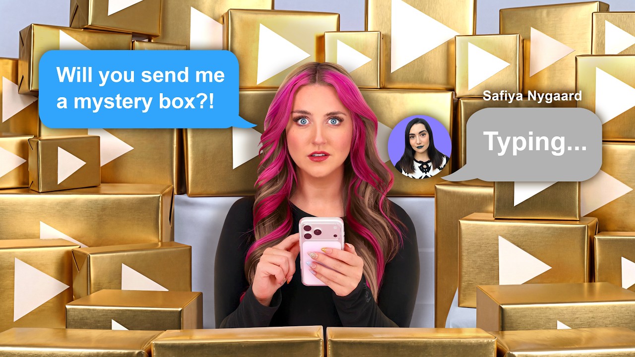 YouTube post by @hopescope for POPFLEX Active. Caption reads: I Asked 100 YouTubers to Send me a MYSTERY BOX....