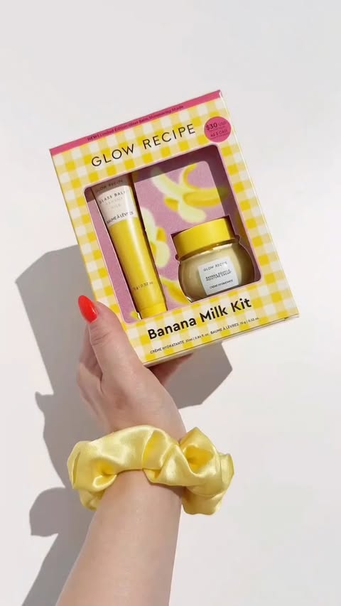 Instagram post by @beautybanchanwithchristykim for Glow Recipe. Caption reads: [...] going bananas! 🍌✨ ✅ The iconic @glowrecipe....