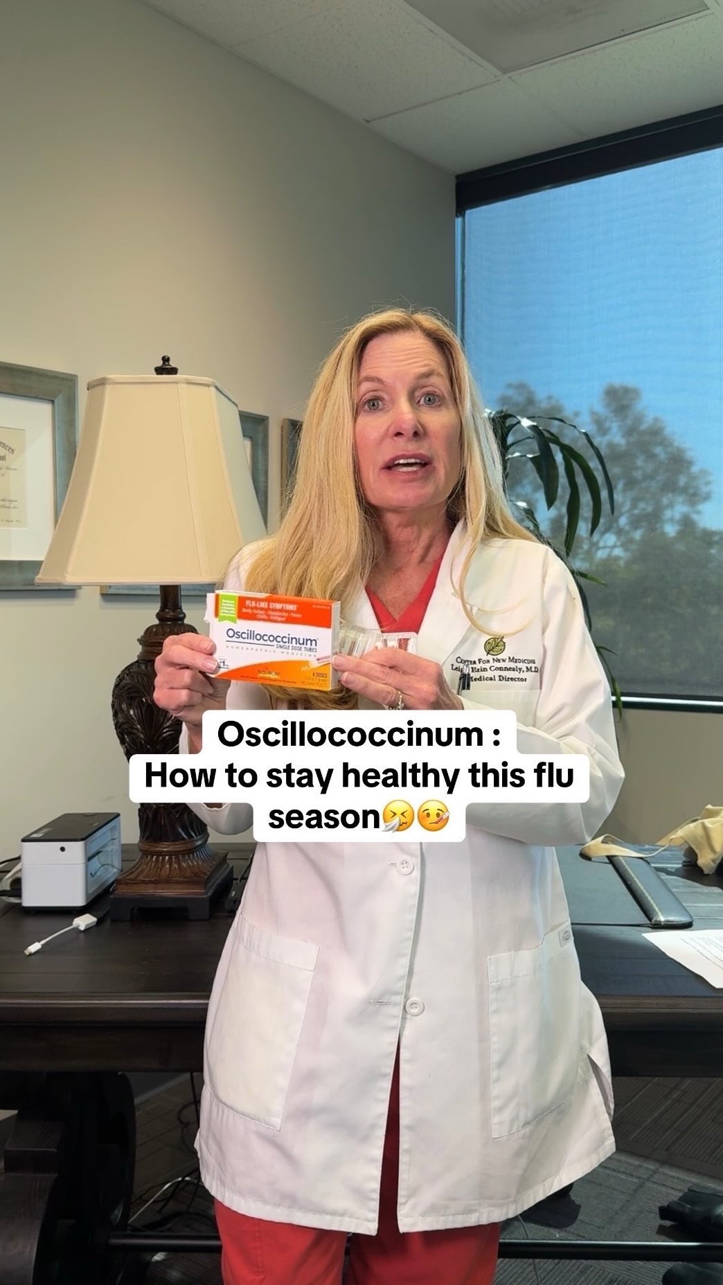 Instagram post by @connealymd for BoironUSA. Caption reads: Boiron’s 6 dose Oscillococcinum is now sold at....