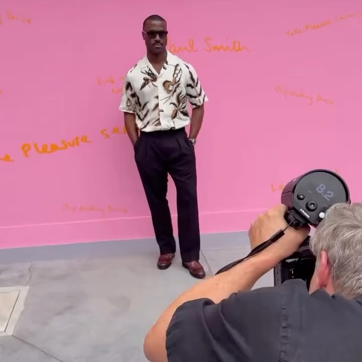 Instagram post by @monsieurcoupet for Paul Smith. Caption reads: @paulsmithdesign SS26 during #MFW | Thank you for....