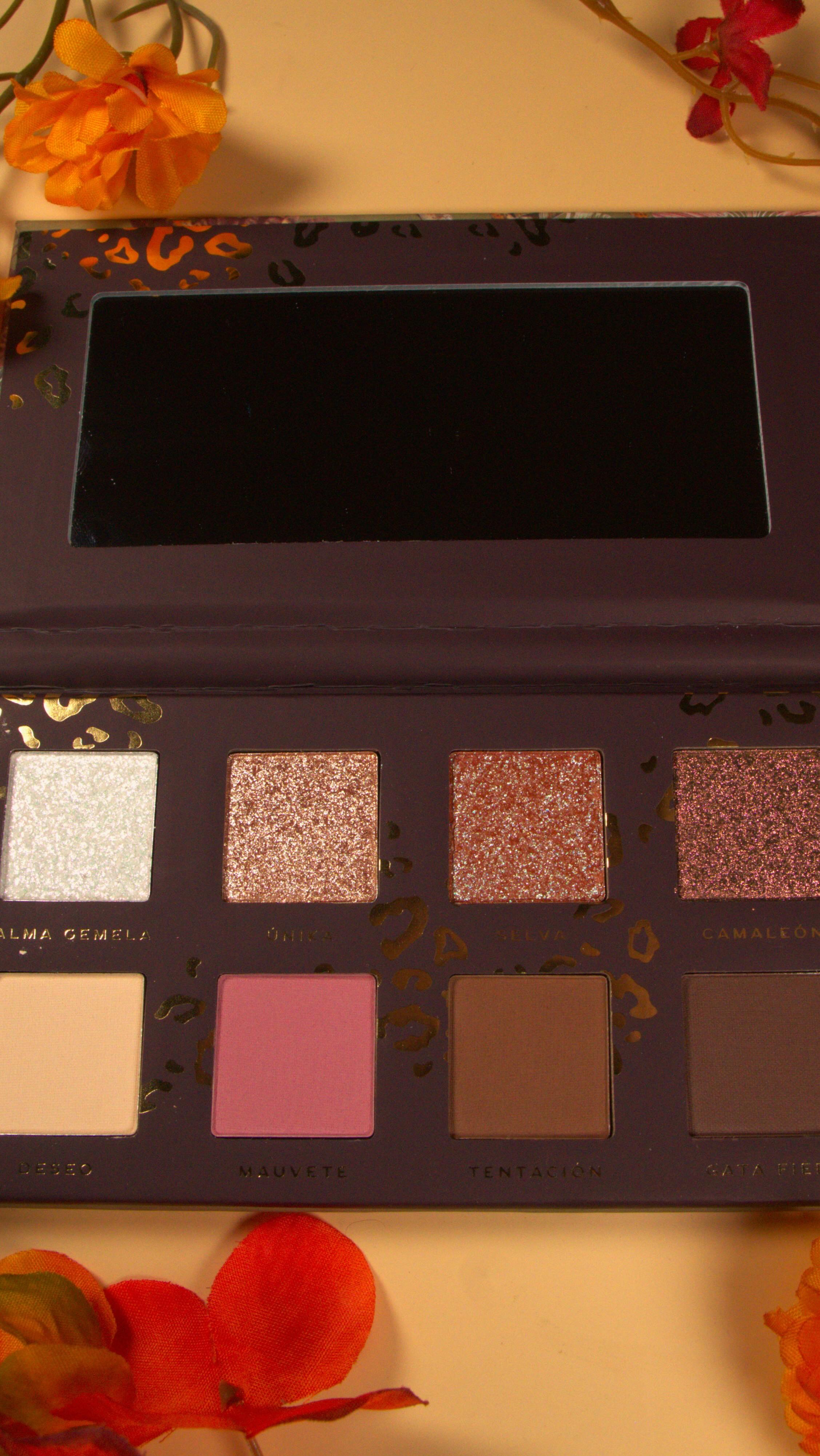 Instagram post by @talkintoya247 for Alamar Cosmetics. Caption reads: ✨Alamar Cosmetics Exotica Eyeshadow Palette✨....