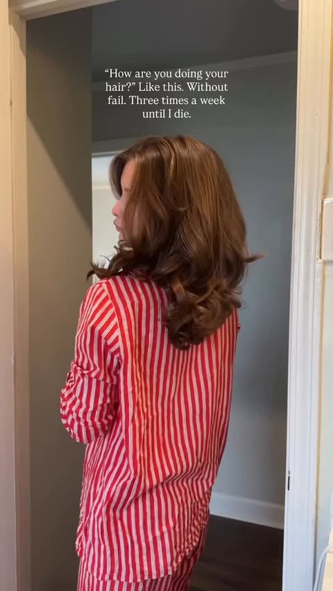 Instagram post by @carlyvandyke_ for T3 Micro. Caption reads: If you saw me without my hair blown out…that....