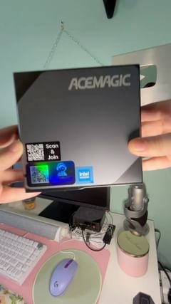 Instagram post by @simmerstok for ACEMAGIC. Caption reads: You NEED to checkout this Mini PC by AceMagic on....