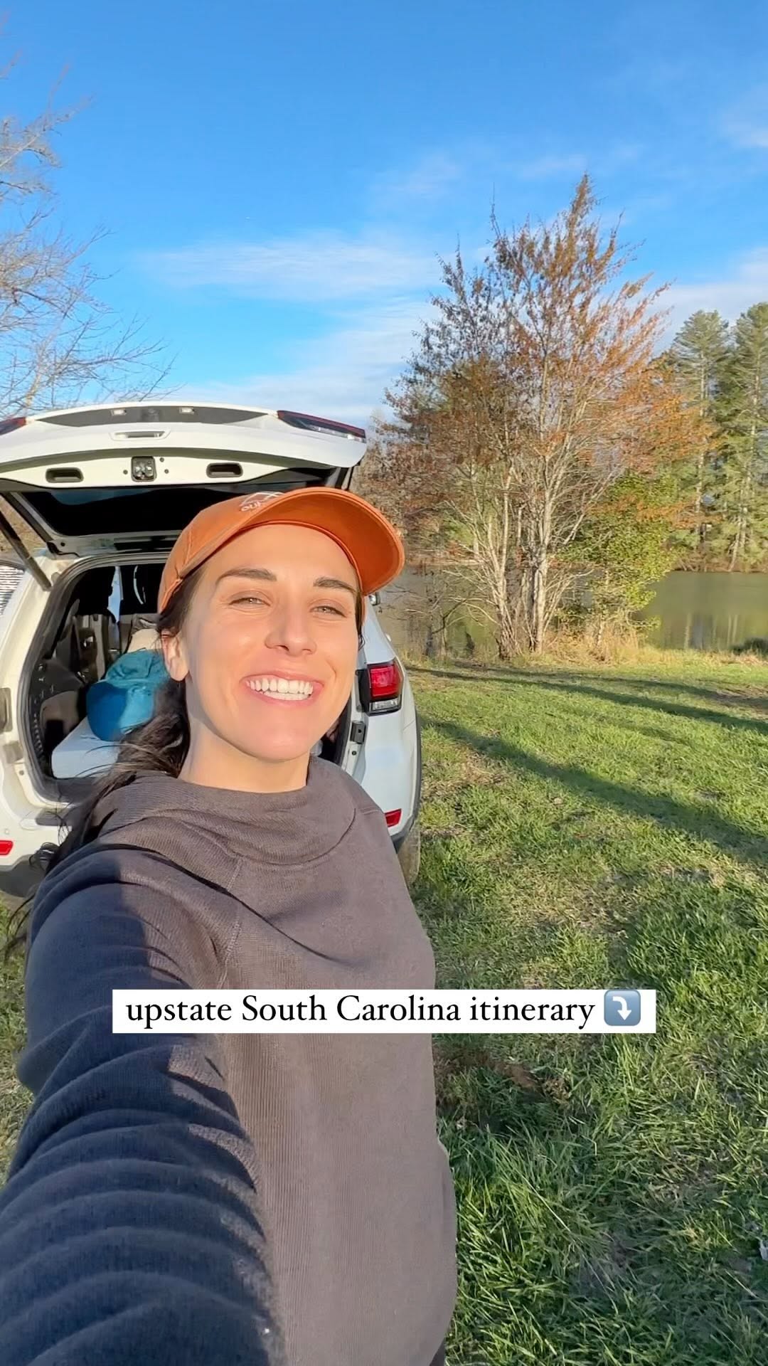 Instagram post by @madelyneonthemove for UScellular. Caption reads: #uscellularpartner My recent car camping adventure....