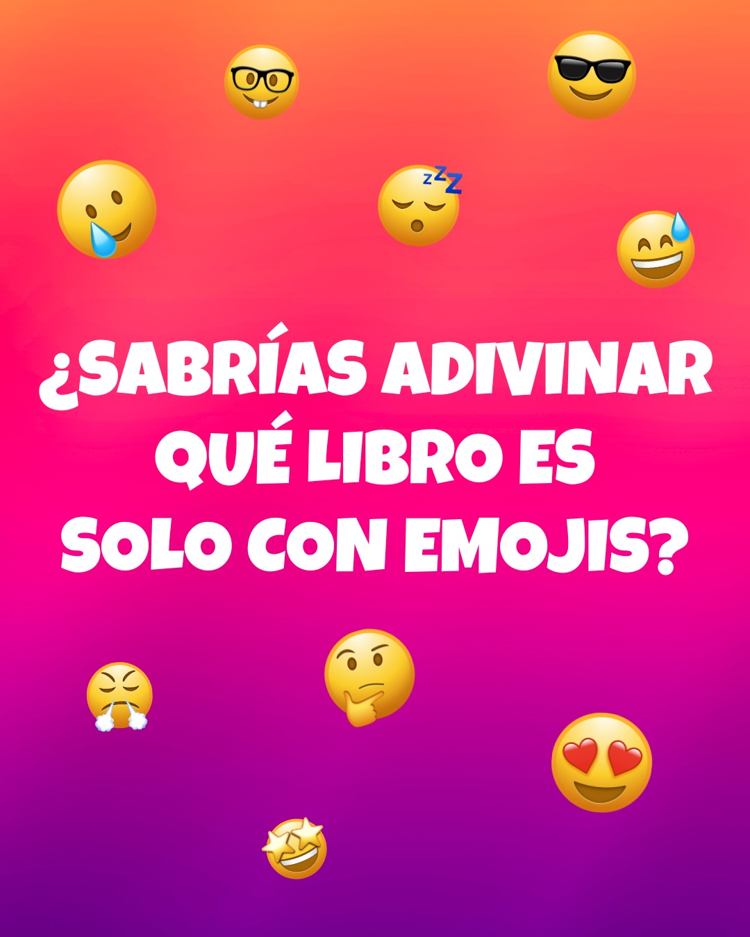 Instagram post by @somosinfinitoslibros for Penguin. Caption reads: ¿Eres capaz de adivinar los libros?....