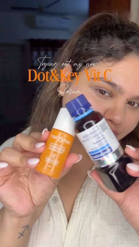 Instagram post by @_.that._.girl.____ for Dot & Key Skincare. Caption reads: Trying my new vitamin C✨ serum from....