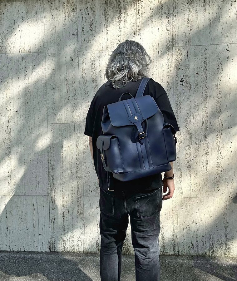 Instagram post by @therealoeckerli for Bally. Caption reads: A @bally backpack is not only practical, but also....