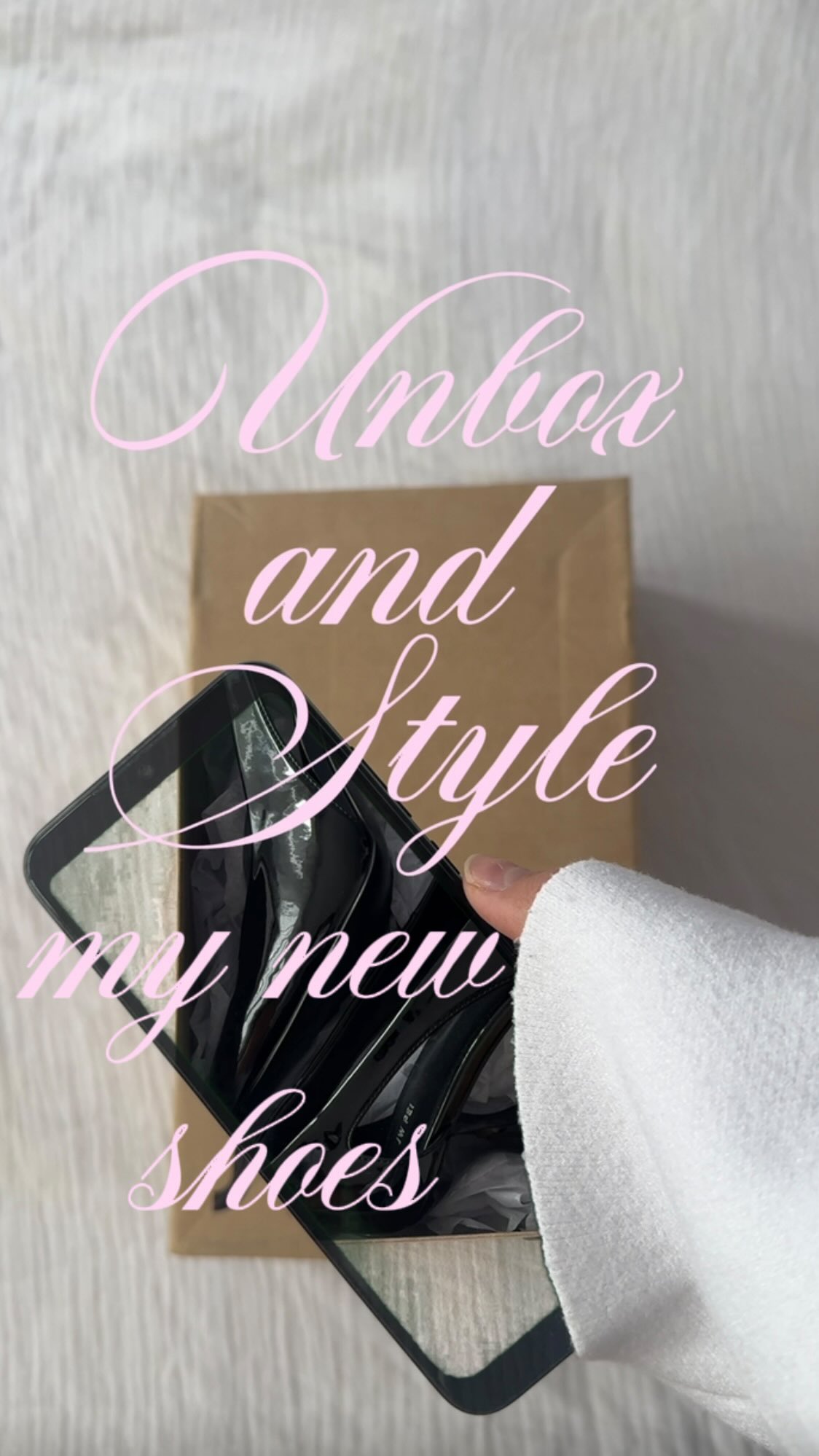 Instagram post by @karolinadbaj for JW PEI. Caption reads: basic outfit with @jwpei_official shoes ⋅˚₊‧ ୨୧....