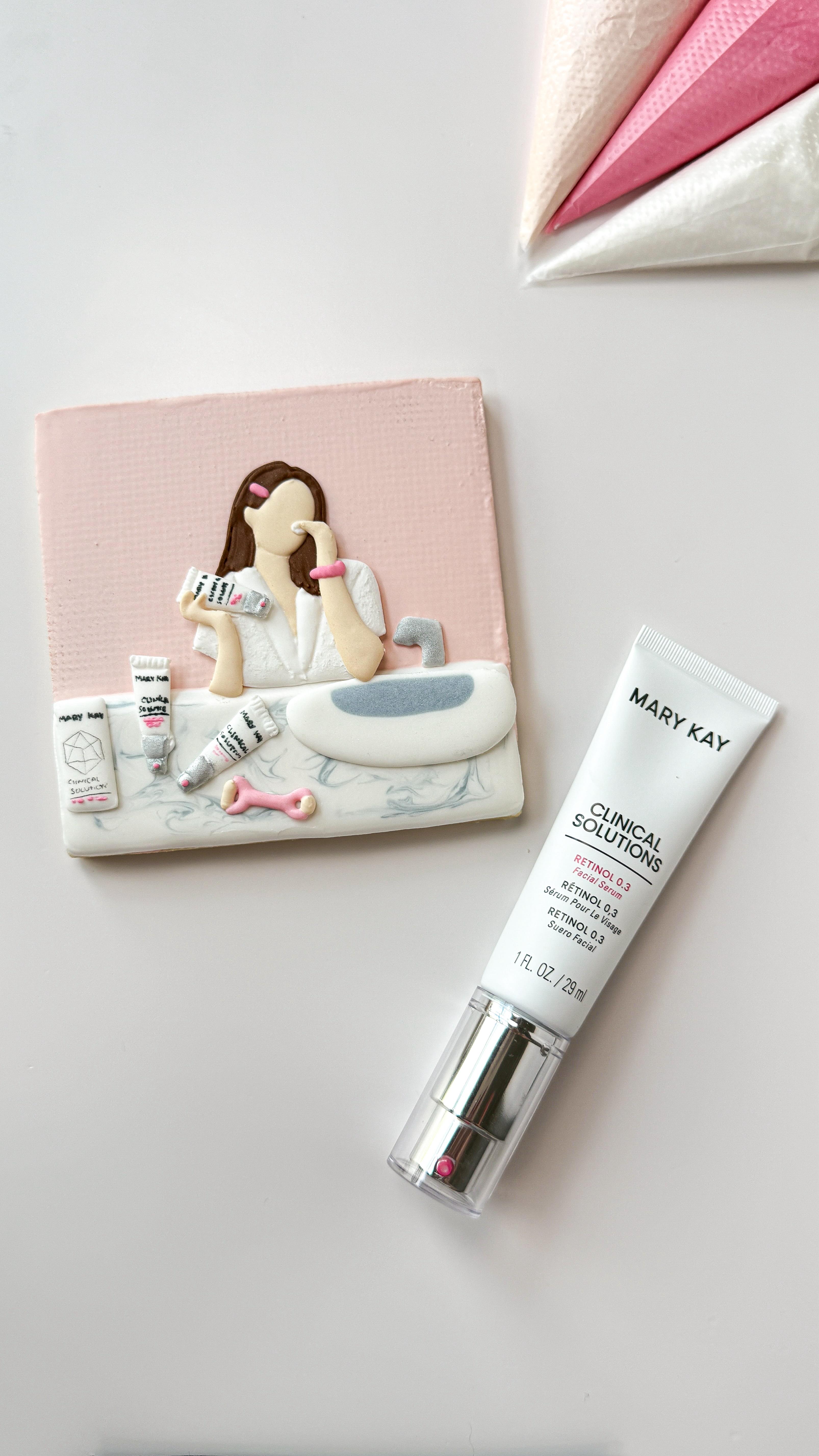 Instagram post by @thelucky.cookie for Mary Kay. Caption reads: Turning skincare into something sweet! 🍪✨ Mary....