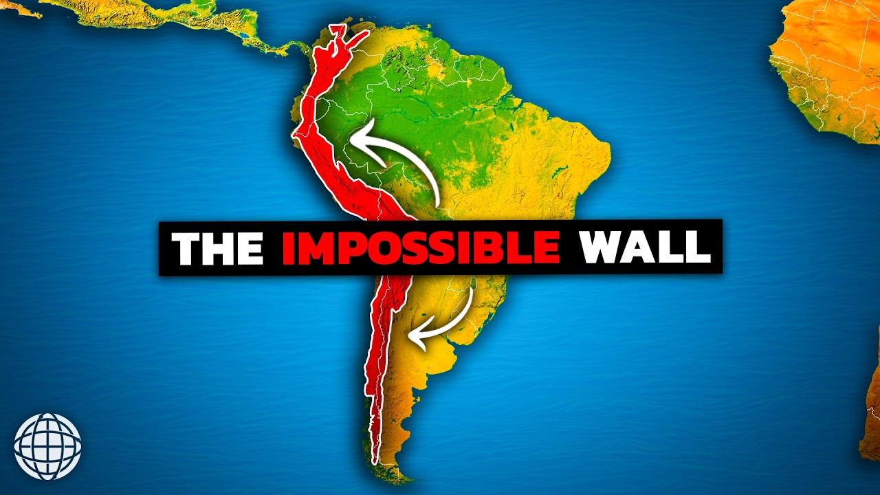 YouTube post by @GeographyByGeoff for Envato. Caption reads: Why South America’s Geography is Broken.