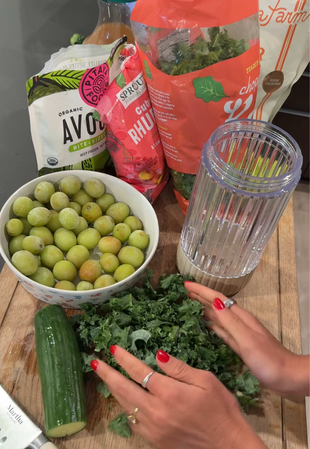 TikTok post by @chloesmurray for Ballerina Farm. Caption reads: @Ballerina Farm Store greenhouse smoothie I’ve....
