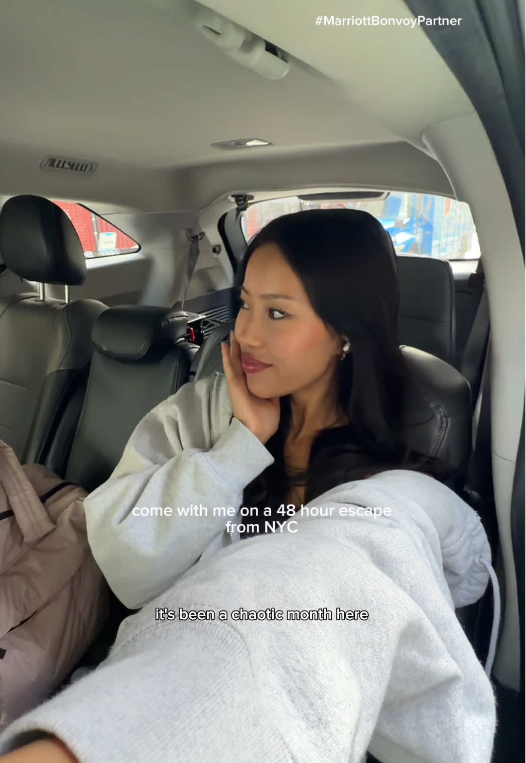 TikTok post by @marstruck for Marriott Bonvoy. Caption reads: #MarriottBonvoyPartner had the most relaxing stay....