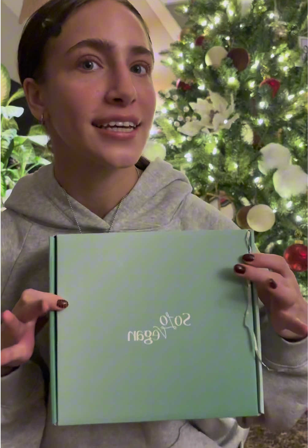 TikTok post by @arimirmontazeri for SoloVegan. Caption reads: So grateful for everything @SoloVegan Skincare....