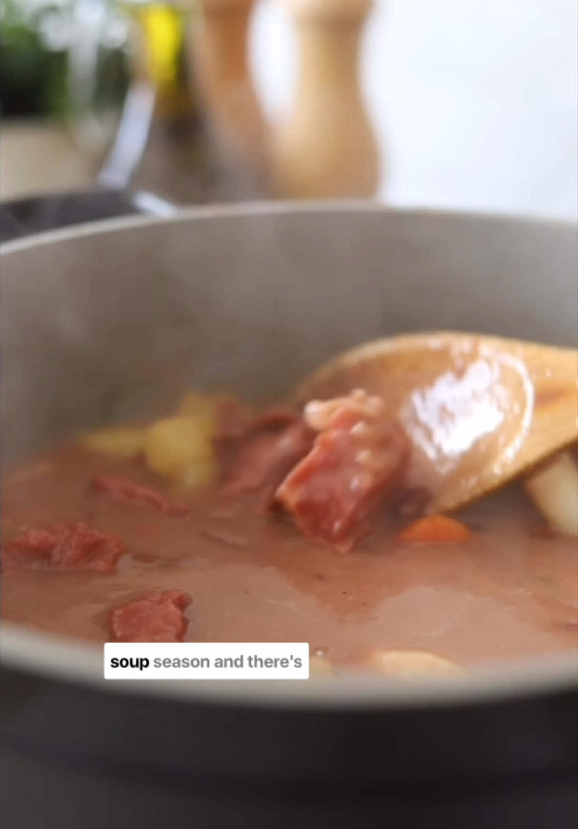 TikTok post by @theseasoned.skillet for FoodSaver. Caption reads: [...] YOU 🫵🏾 | Jamaican Red Peas Soup 🤝🏾....