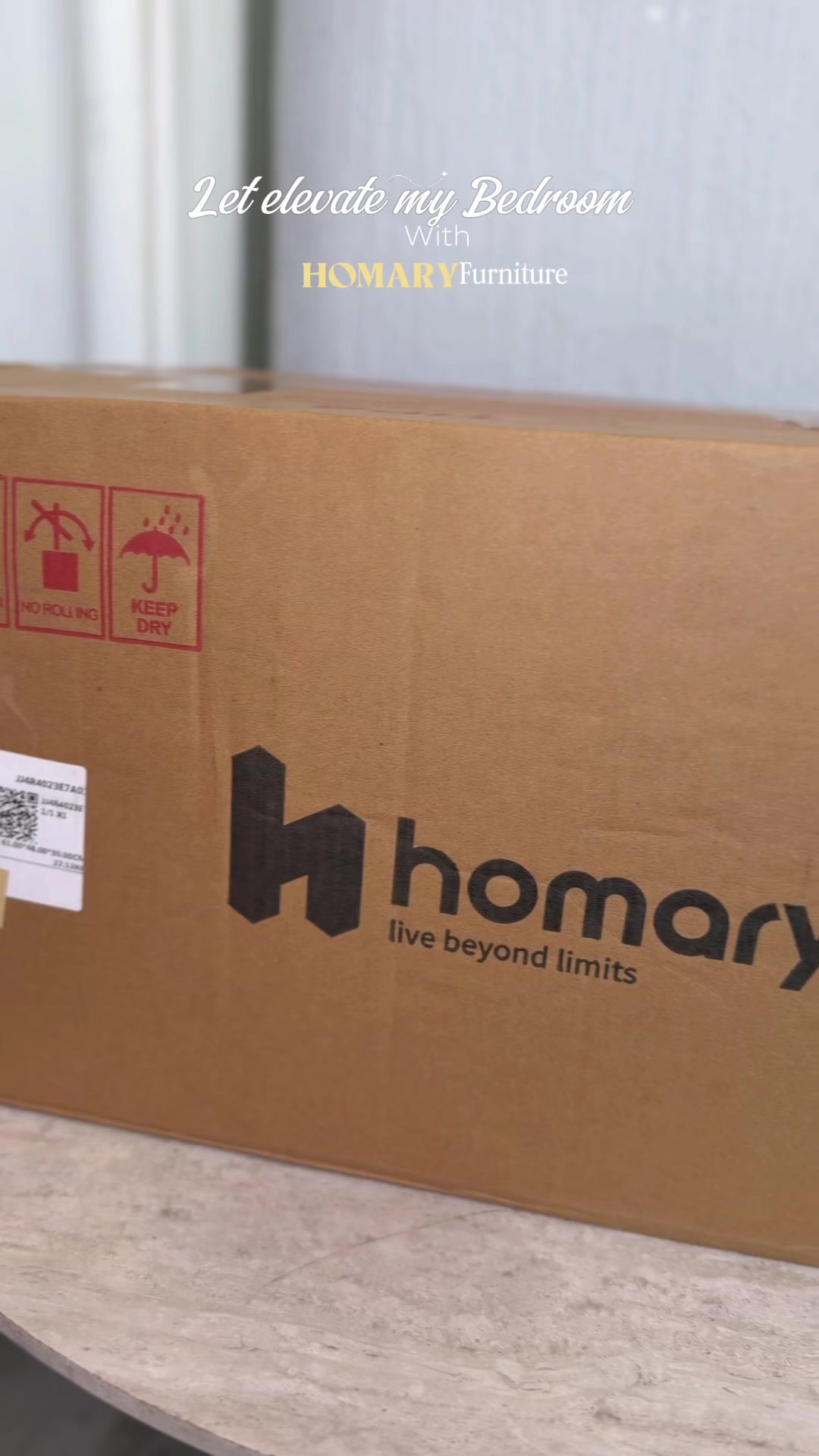 TikTok post by @.zaynab_azeez for Homary. Caption reads: [...] 🤍 These nightstands and dresser from....