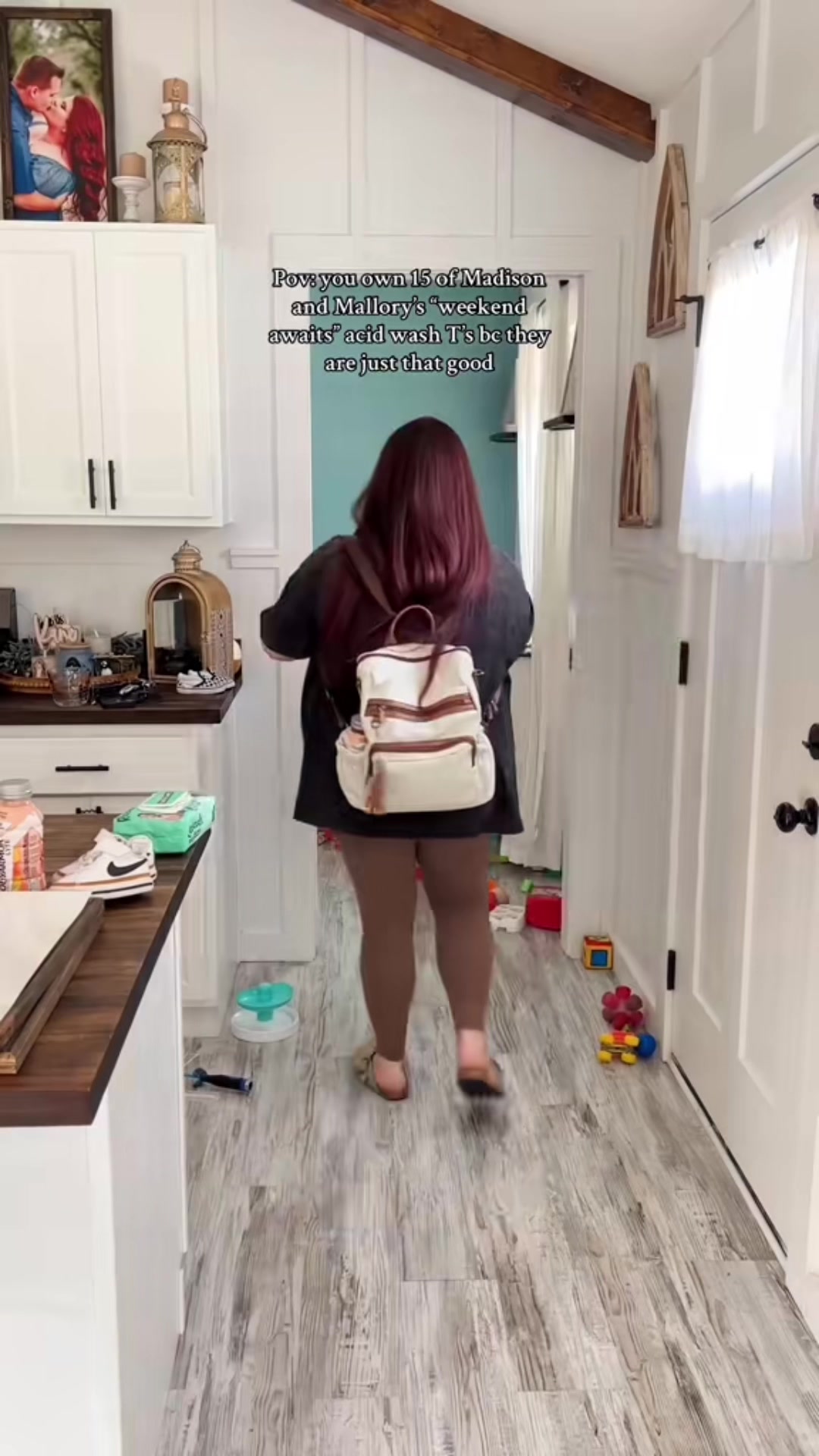 TikTok post by @kaileybreann for Madison and Mallory. Caption reads: [...] mom leggings and this shirt from @Madison....