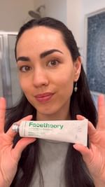 Instagram post by @brunette_beautyjournal for Facetheory. Caption reads: Ad | Summer here in Tennessee is very hot and very....