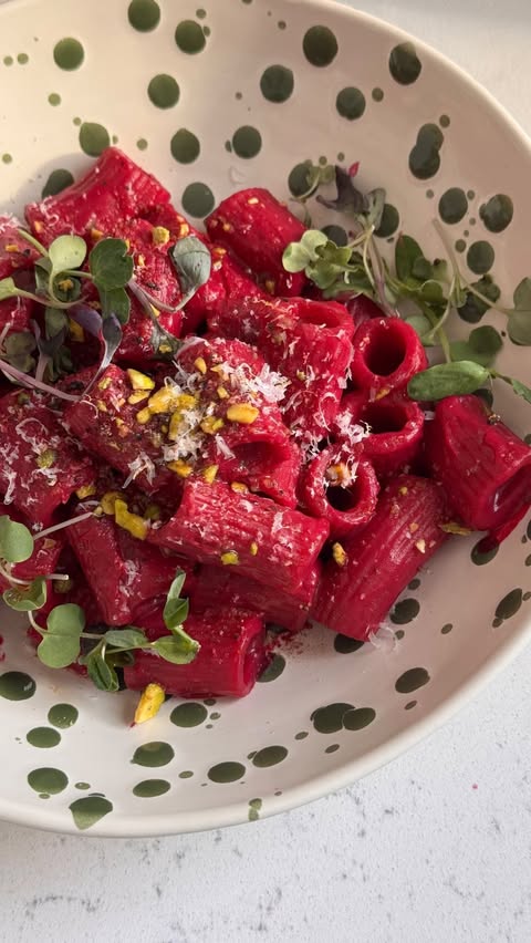 Instagram post by @rwknudsen for The Feedfeed. Caption reads: (ad) This Beet Pasta Sauce, made with @rwknudsen....