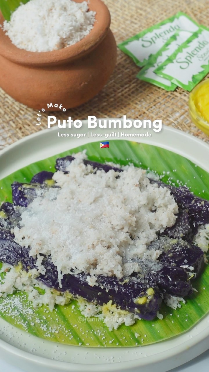 Instagram post by @janinelouise_ for Splenda. Caption reads: Walang asukal(no sugar) na Puto Bumbong at....