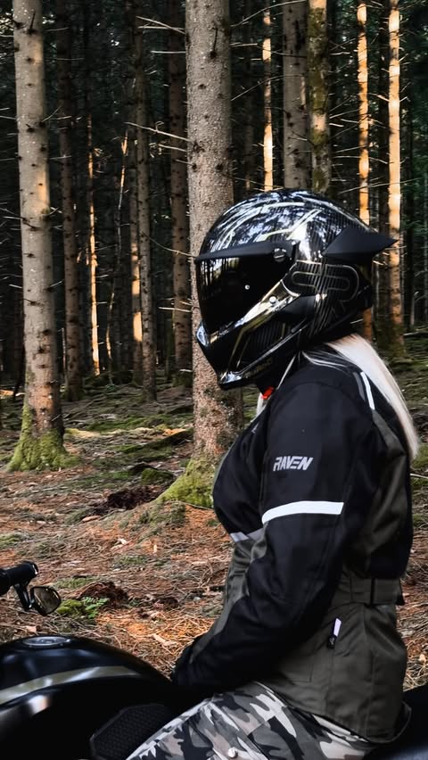 Instagram post by @ivyamaha for XLMOTO. Caption reads: [...] jacket from Raven and you’ll find it on....