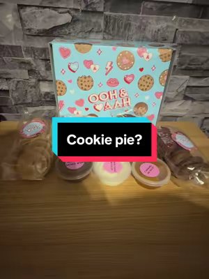 TikTok post by @teemcgill28 for Ooh & Aah. Caption reads: [...] #DessertTok #foodiefinds @Ooh & Aah Cookies.