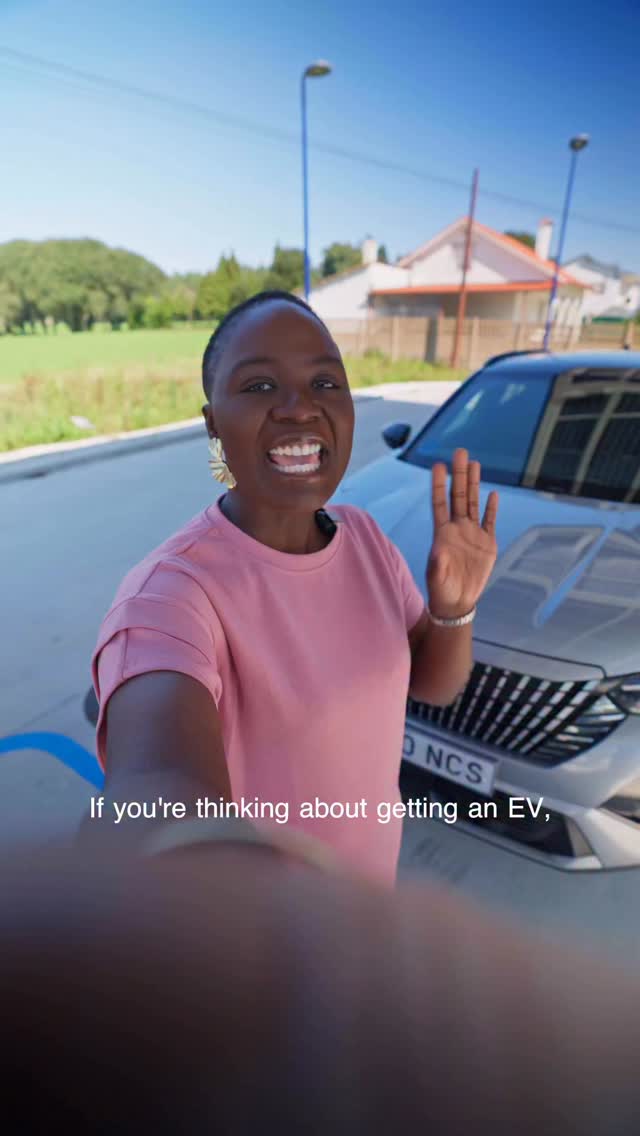 Instagram post by @pelumi.nubi for Peugeot. Caption reads: Everyone loves the idea of electric vehicle… until....