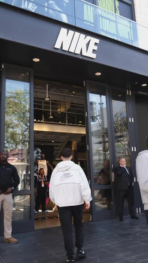 Instagram post by @aroncohen for Nike. Caption reads: Had the best time at @Nike The Grove customizing....