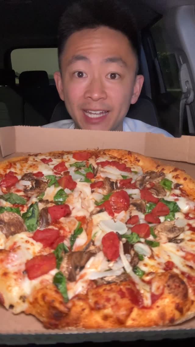 Instagram post by @thejcheneats for Domino's. Caption reads: @dominos has the BEST deal ever 🍕 #ad....