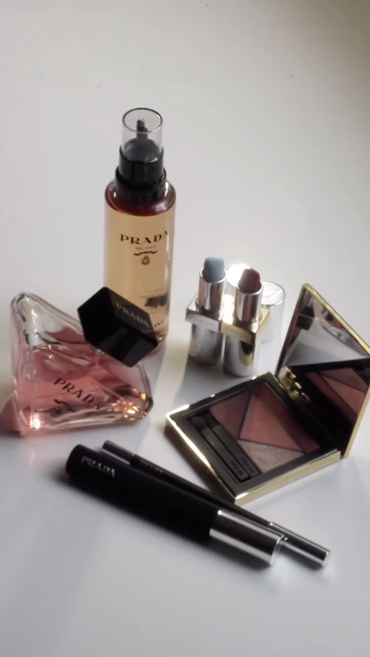 Instagram post by @nuriamaa for Prada Beauty. Caption reads: AD my favourite @pradabeauty products to gift for....
