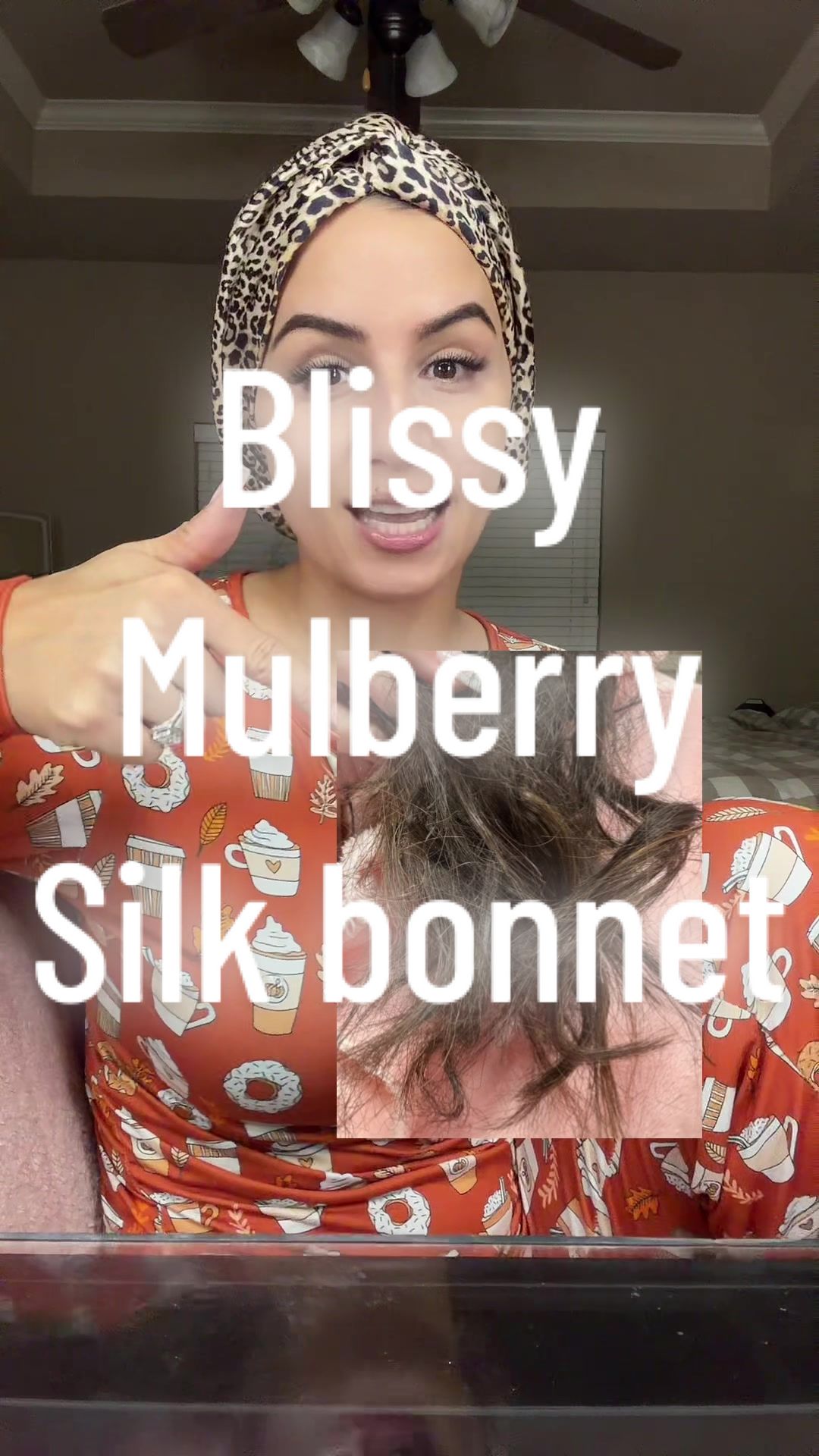 TikTok post by @shop.with.selena for Blissy. Caption reads: [...] of them make my hair look this good! @Blissy....