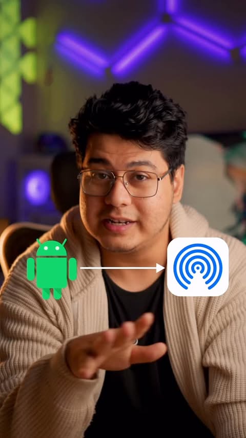 Instagram post by @3m_zooz for Android. Caption reads: Android To iphone Airdrop 😱👌🏻
ازاي تنقل من....