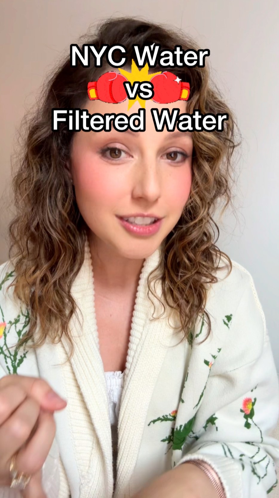 Instagram post by @thekatiethurston for Aquasana. Caption reads: #ad | alright it was @aquasana vs NYC tap water....