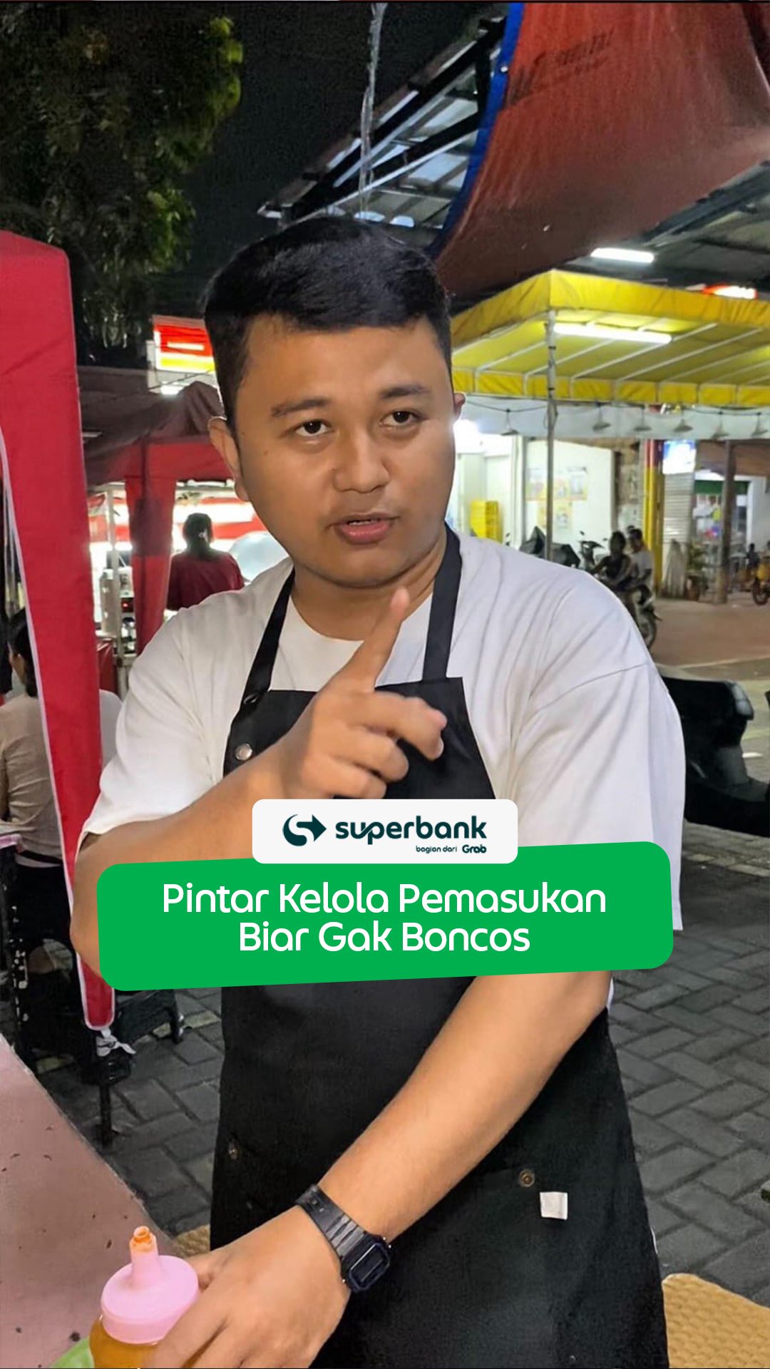 Instagram post by @gerobakcuann for gRAB. Caption reads: Jangan sampe rungkad cuma gara gara ga misahin....