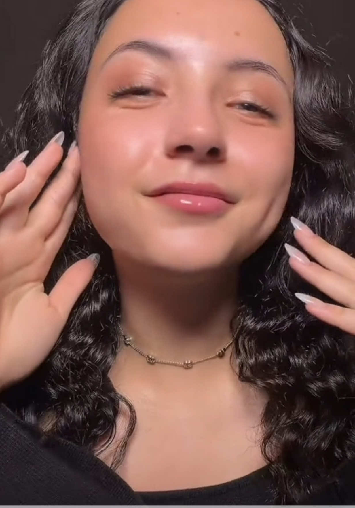 TikTok post by @manelparletrop for Gisou. Caption reads: [...] @Nocibé France @Coco & Eve @MERIT Beauty....