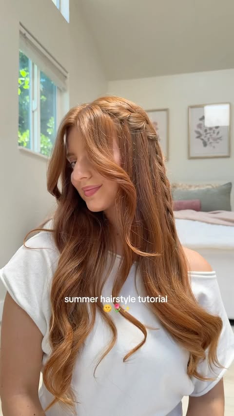 Instagram post by @bridgetsucala for Coco & Eve. Caption reads: My current favorite summer hairstyle ☀️ Nothing....