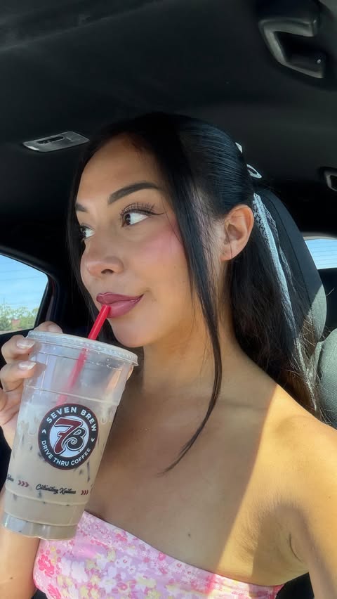 Instagram post by @brenditahelena for 7 Brew Coffee. Caption reads: wedding planning fueled by @7brewcoffee....