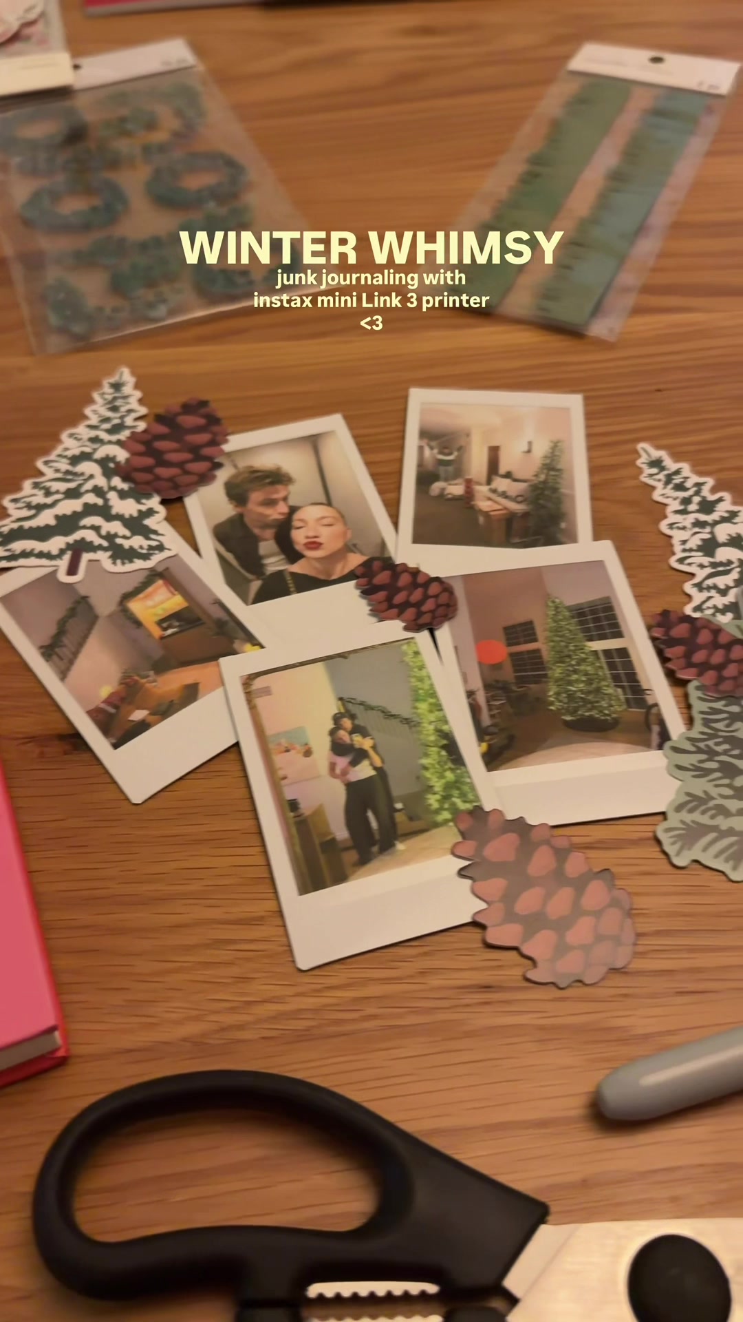 TikTok post by @annaxsitar for Instax. Caption reads: [...] making & crafting as i go with my @Instax....