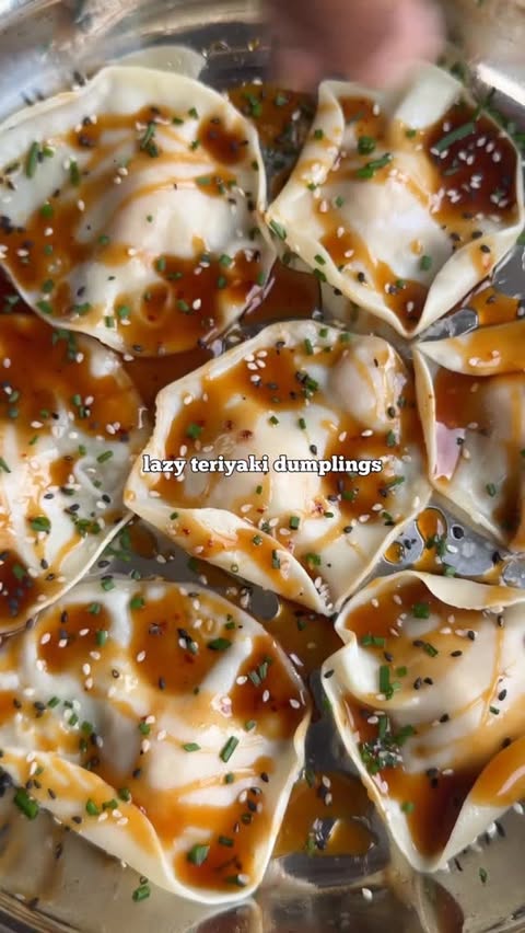 Instagram post by @jacobking for Kikkoman. Caption reads: Lazy teriyaki dumplings w/ @kikkomanuk 🤝🏾....