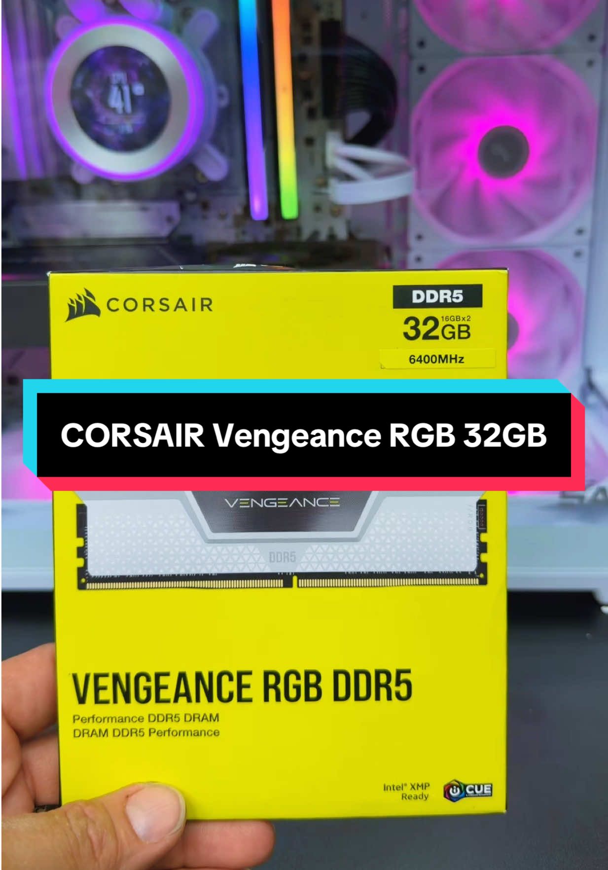 TikTok post by @hardwick606 for Newegg. Caption reads: #pcbuild #gaming #pcgamer #pcram #newegg @Newegg,....