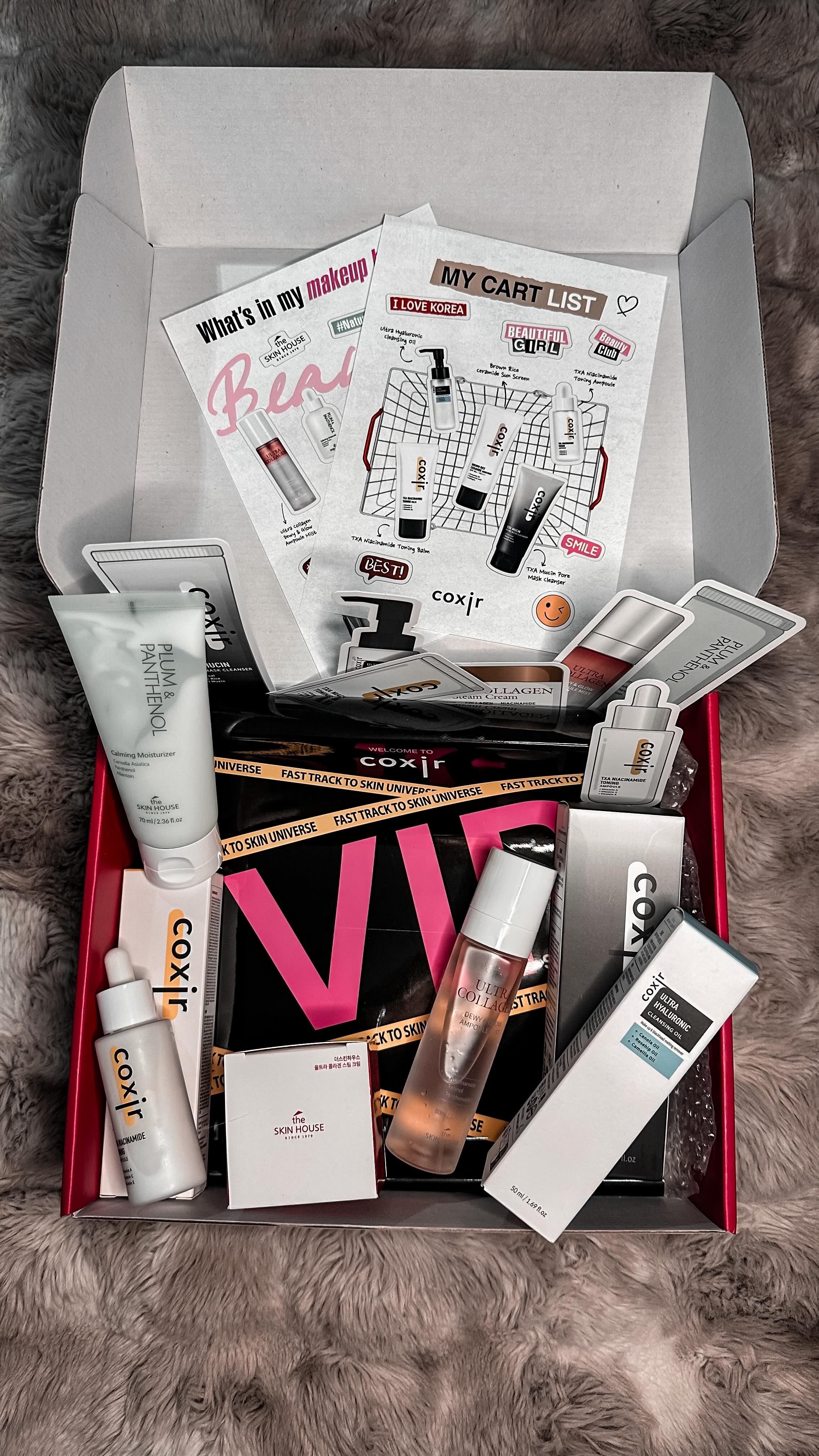 Instagram post by @jenmndzi for COXIR. Caption reads: asmr(?) unwinding with @coxir_official ☾

Products....