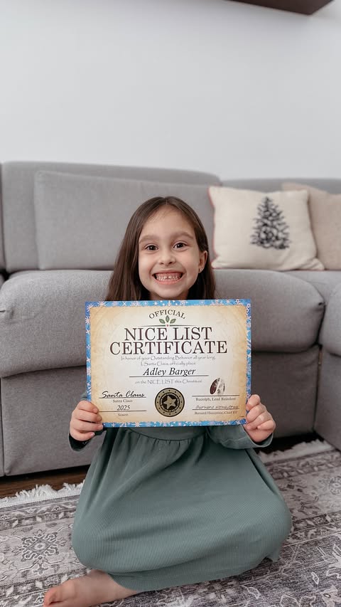 Instagram post by @ashleighbarger_ for Package From Santa. Caption reads: [...] all the way from the North Pole....