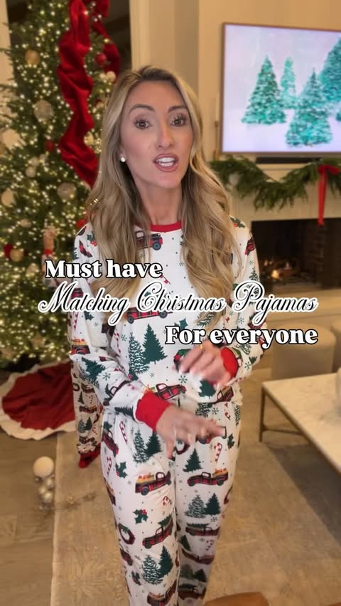 Instagram post by @steph.slater.style for PatPat. Caption reads: Comment PAJAMAS to shop! Yall! These matching....